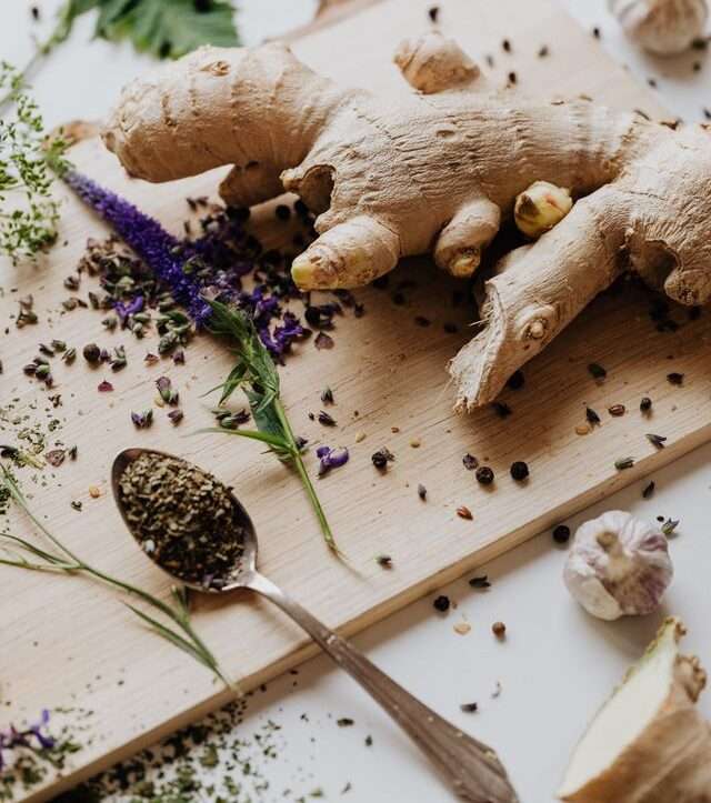 Zenzero esempio di alimento utile in una dieta per disturbi alimentari
