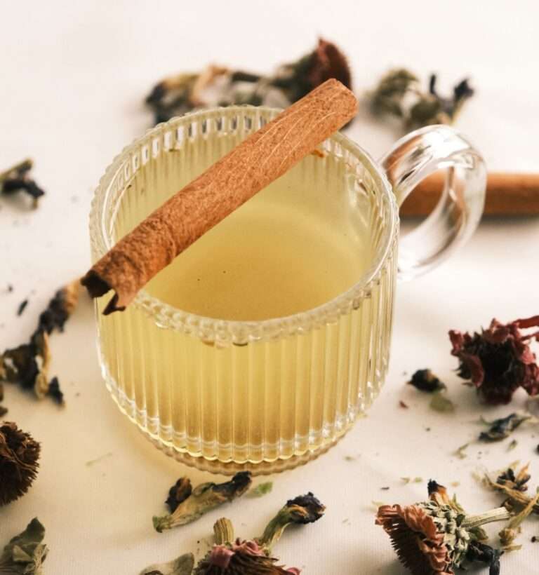 Tisana esempio di alimento benefico in una dieta per patologie
